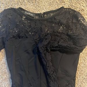 EUC BeBe Black Bodysuit